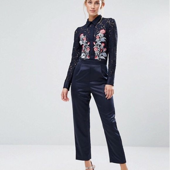 ASOS Pants - Asos Hope & Ivy Blue Jumpsuit